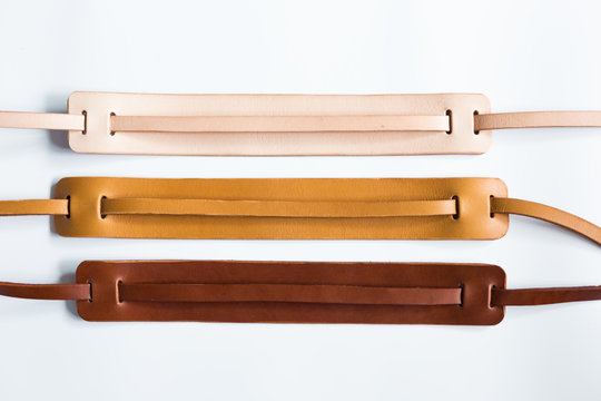 Genuine vegetable tanned leather camera strap handmade