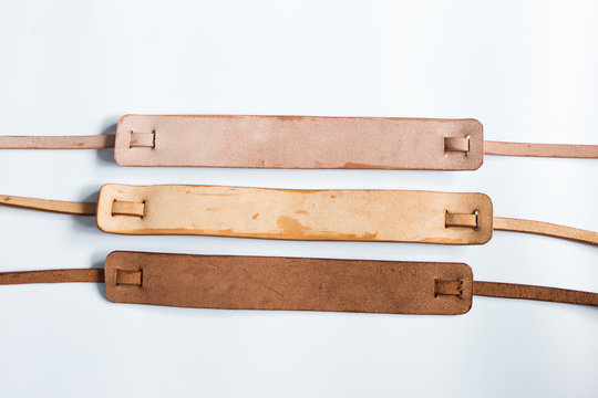Genuine vegetable tanned leather camera strap handmade