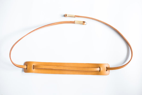 Genuine vegetable tanned leather camera strap handmade