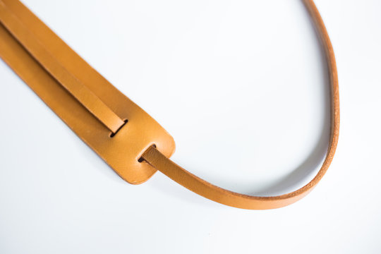 Genuine vegetable tanned leather camera strap handmade