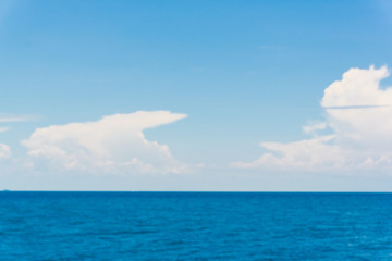 Idyllic perfect blue sky seascape with cloud