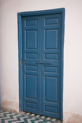 Blue interior door