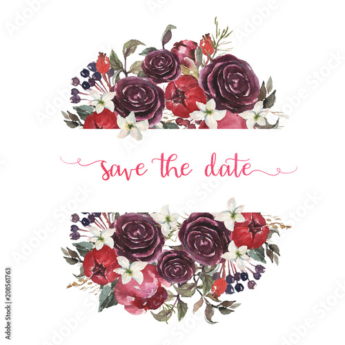 watercolor flower set beautiful floral clip art elegant floral elegant floral design