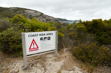 Coast Risk Area Sign