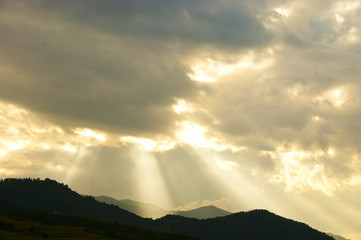 clouds and mountains