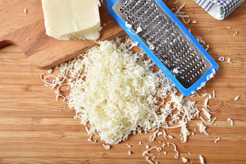 Grated mozzarella cheese
