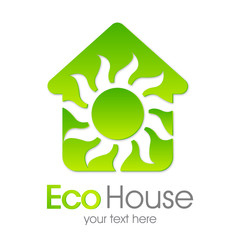 Eco House Vector. Green home