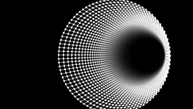 4k 3d abstract pipeline grid,3d printing technology,nanometer material,round tunnel.