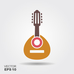 Naklejka premium Spanish folk music instrument bandurria