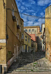 Fototapeta premium Escalier à Lisboa, Portugal