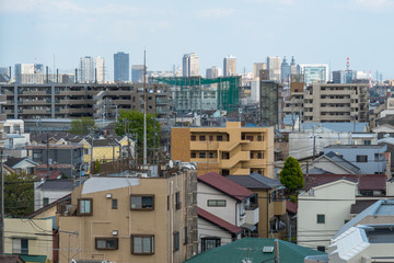 Fototapeta na wymiar 神奈川　川崎市の住宅地と都市風景１