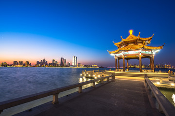 panoramic city skyline in urban