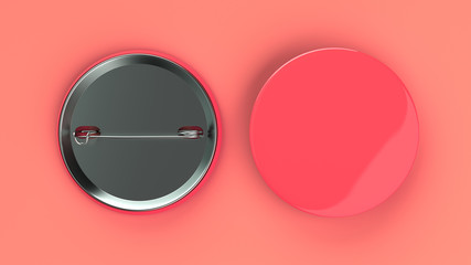 Blank red badge on red background