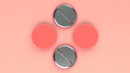 Blank red badge on red background