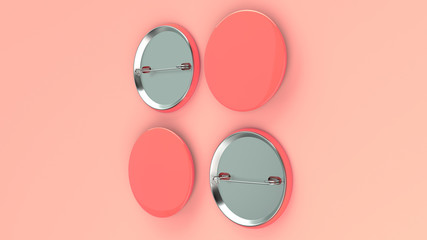 Blank red badge on red background