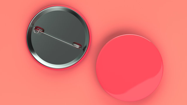 Blank red badge on red background