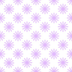 Seamless pattern from pink snowflakes on a white background