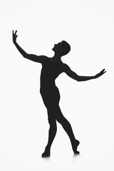male ballet dancer silhouette