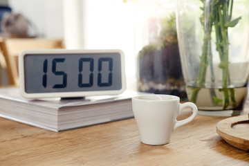 Coffee cup in afternoon time.
