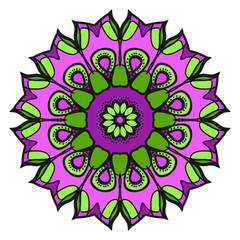 floral ornament. Vector illustration. For the interior design, printing, web and textile