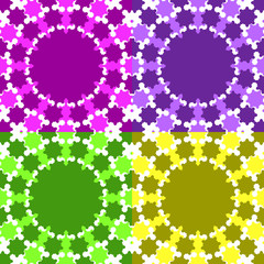 Set of abstract pink, burgundy, green, yellow backgrounds