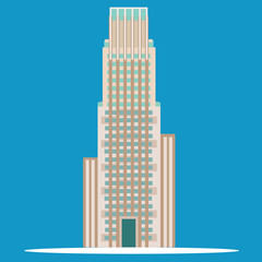 Building of flat style Vector illustration
