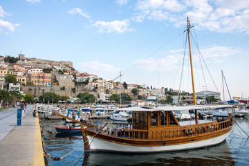 Fototapeta na wymiar Old city and port of Kavala, Greece