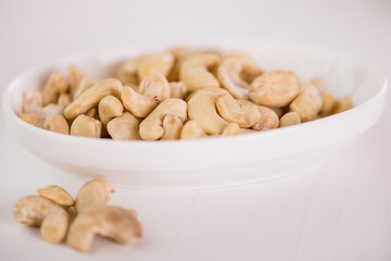 close up of cashew nuts