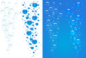 Air bubbles in water