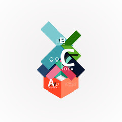 Vector infographic options banner, paper style design