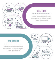 Website Banner and Landing Page of Military Transport.