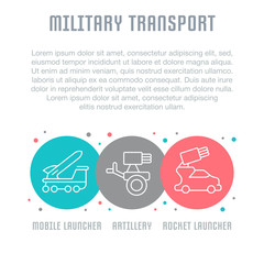 Website Banner and Landing Page of Military Transport.