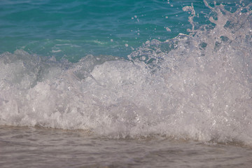 water, sea, wave, ocean, waves, beach, blue, surf, nature, coast, foam, splash, summer, shore, power, sky, sand, crash, green, coastline, tropical, white, tide