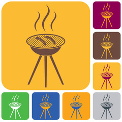Barbecue sausage icon