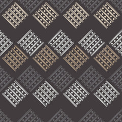 Seamless abstract geometric pattern. Texture of stripes and circles. Brushwork. Hand hatching. Scribble texture. Textile rapport.