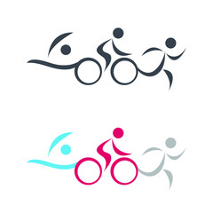 Logo triathlon - obrazy, fototapety, plakaty