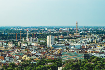 Fototapeta premium Budapeszt i Dunaj z góry