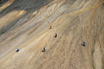 Volcanic mountains of Landmannalaugar in Fjallabak Nature Reserve. Iceland