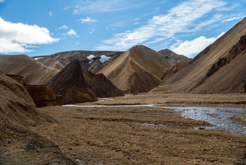 Volcanic mountains of Landmannalaugar in Fjallabak Nature Reserve. Iceland