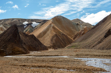 Volcanic mountains of Landmannalaugar in Fjallabak Nature Reserve. Iceland