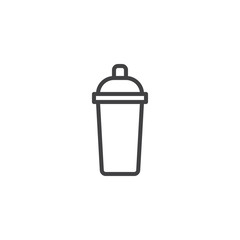 Shaker bottle outline icon. linear style sign for mobile concept and web design. Cocktail shaker simple line vector icon. Symbol, logo illustration. Pixel perfect vector graphics
