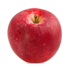Fresh red apple isolated on white background with clipping path