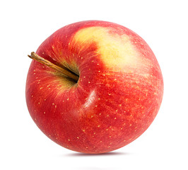 Fresh red apple isolated on white background with clipping path