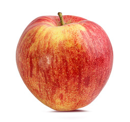 Fresh red apple isolated on white background with clipping path
