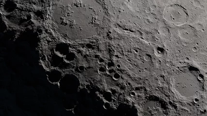 Tuinposter Craters in the surface of the Moon. Elements of this image furnished by NASA's Scientific Visualization Studio. © elroce