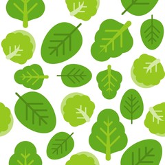 leaves or vegetable seamless pattern, flat design for wallpaper and background