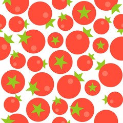 Tomato seamless pattern, flat design for use as wallpaper, wrapping paper, background or backdrop