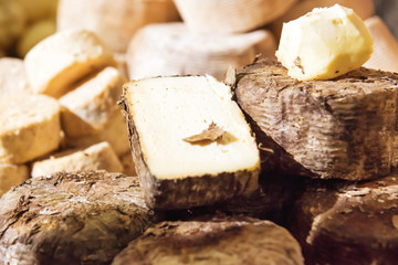 Various types of cheese