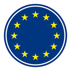 stars in a circle on a blue background