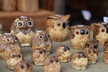 フクロウの置物